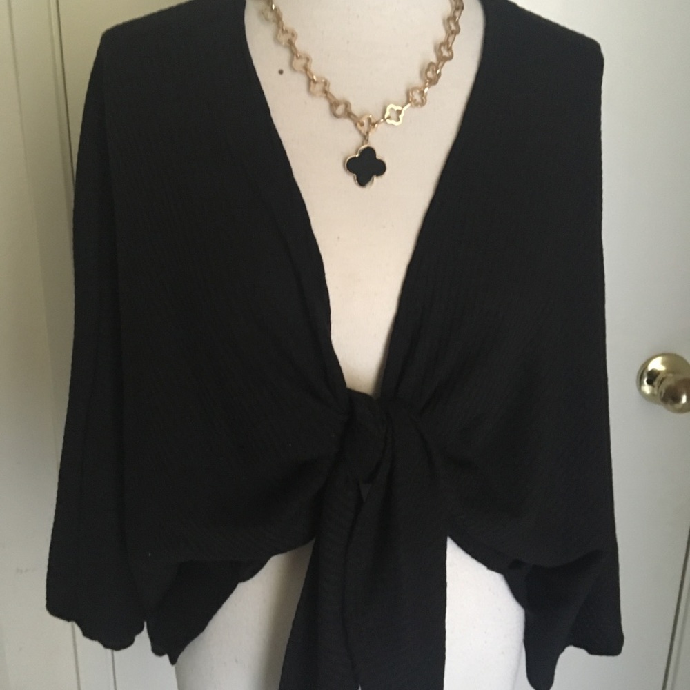 Black Cardigan Top